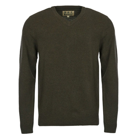 Barbour Nelson Essential V-Neck Knit Seaweed - The Sporting Lodge