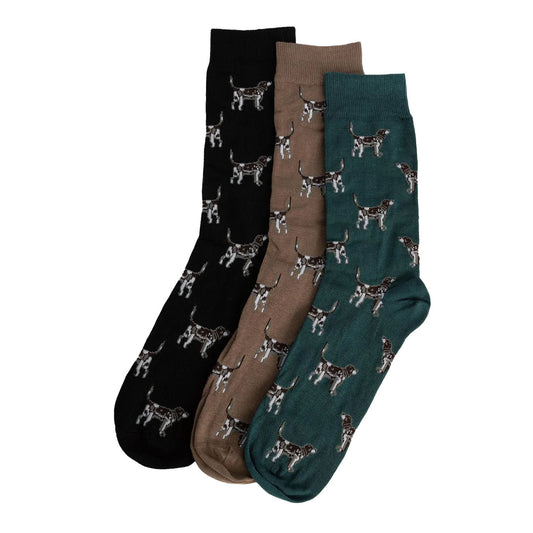 Barbour Pointer Dog Socks Gift Box Green Loch - The Sporting Lodge