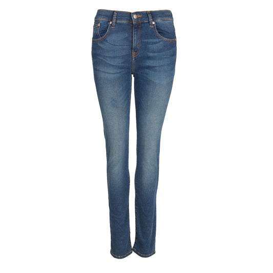 Barbour Womens Essential Slim Jeans Reg Leg Worn Blue - The Sporting Lodge