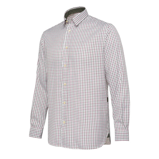 Beretta Charlow LS Shirt White & Green Check - The Sporting Lodge