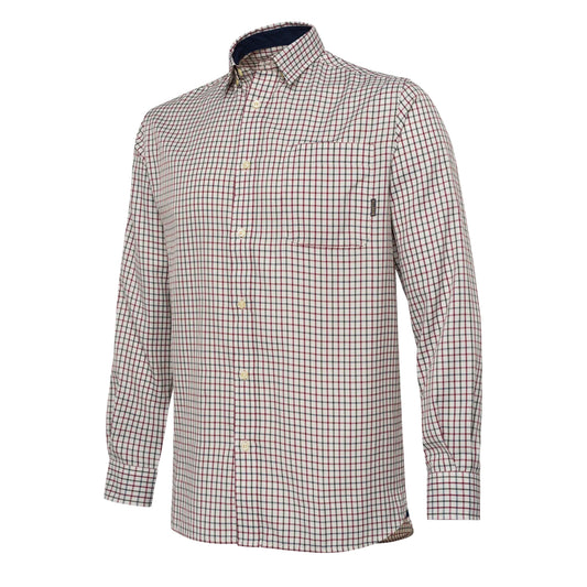 Beretta Ellis LS Shirt Ivory & Green Check - The Sporting Lodge