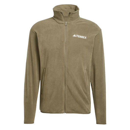 Adidas Terrex Essential Full Zip Fleece Olive Strata - The Sporting Lodge