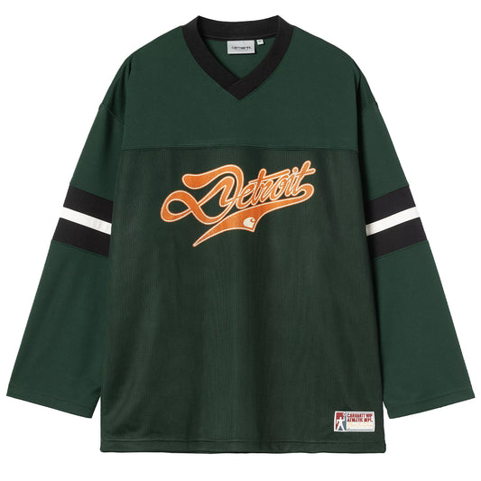 Carhartt WIP L/S Detroit Mesh T-Shirt Conifer / Black / Wax - The Sporting Lodge