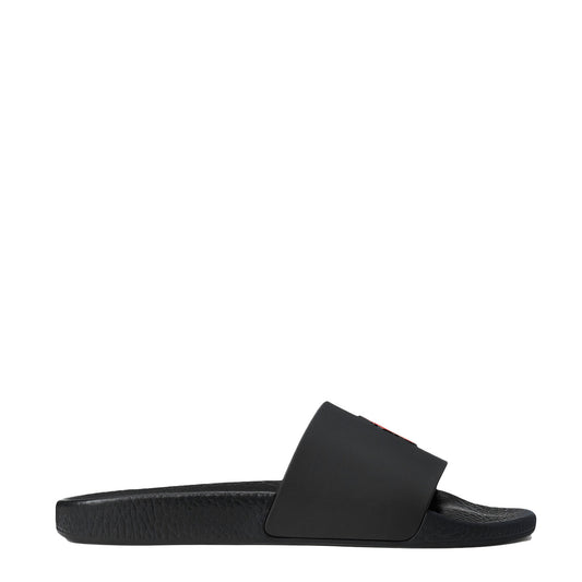 Polo Ralph Lauren Signature Pony Slide Black / Red Pp - The Sporting Lodge