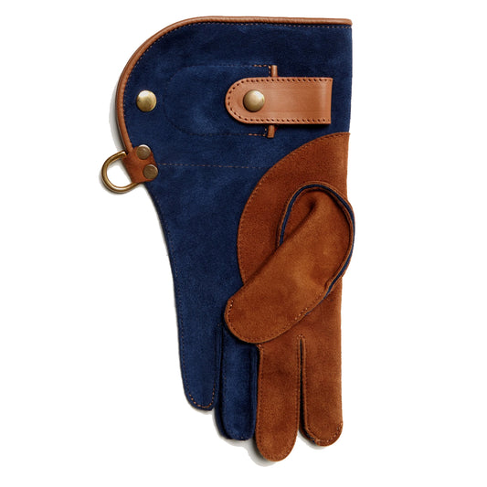Purdey Double Layer Falconry Glove w/ Knife Pocket Navy - The Sporting Lodge