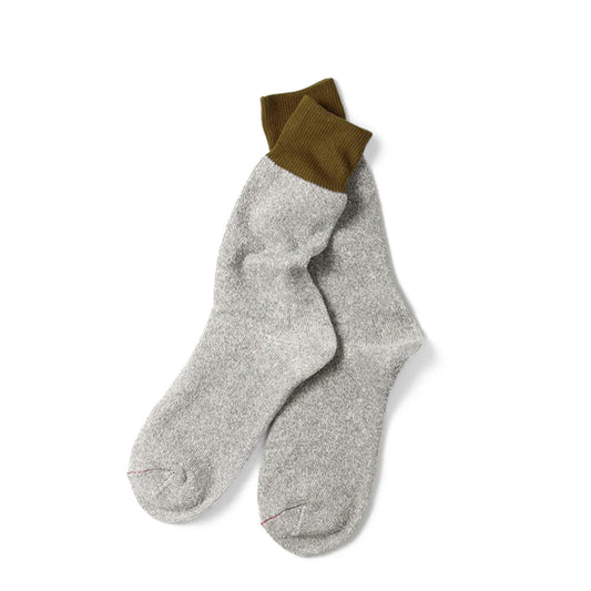 Rototo Double Face Crew Sock Olive / Gray - The Sporting Lodge