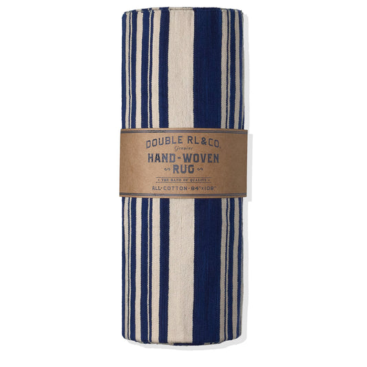 RRL By Ralph Lauren Area Rug Navy / Cream - The Sporting Lodge