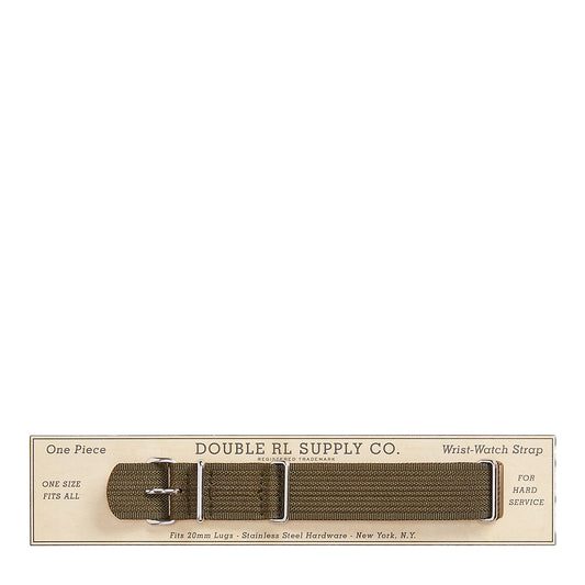 RRL By Ralph Lauren Nylon Wristwatch Strap Dark Olive - The Sporting Lodge