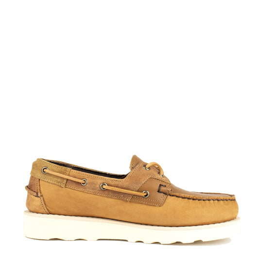 Sebago x Engineered Garments Rossisland Mix Eva Brown Tan - The Sporting Lodge