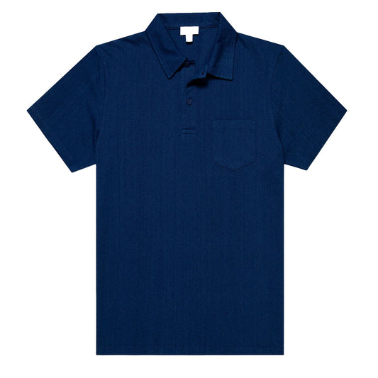 Sunspel Riviera Polo Shirt Real Indigo - The Sporting Lodge
